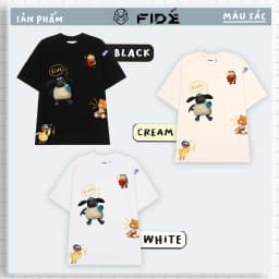 Thumbnail Áo thun CON CỪU FIDE phông trơn nam nữ cổ tròn FIDE SHAUN 15 4