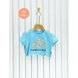 Thumbnail Áo Thun Croptop Bé Gái Hoa Hướng Dương, Chất Cotton Co Giãn (Size 1-10 Tuổi) 3
