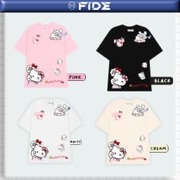 Thumbnail Áo thun FIDE KittyCat phông unisex form rộng local brand nam nữ cổ tròn oversize - AT149 2