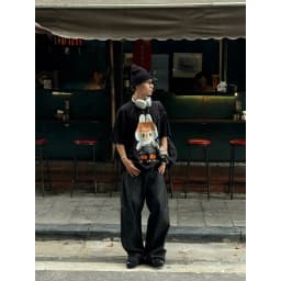Thumbnail Áo thun FIDE LABUBU phông unisex form rộng local brand nam nữ cổ tròn oversize - AT75 2