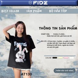 Thumbnail Áo thun FIDE Rabbit phông unisex form rộng local brand nam nữ cổ tròn oversize - AT130 2