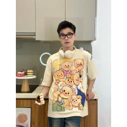 Thumbnail Áo thun FIDE TEDDY phông unisex form rộng local brand nam nữ cổ tròn oversize AT94 3