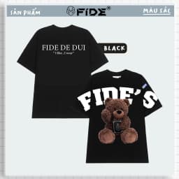 Thumbnail Áo thun FIDE TEDDY phông unisex form rộng local brand nam nữ cổ tròn oversize - AT109 4