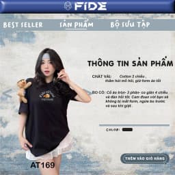 Thumbnail Áo thun FIDE Việt Nam JoyBear phông unisex form rộng local brand nam nữ cổ tròn oversize - AT169(Tặng gấu) 2