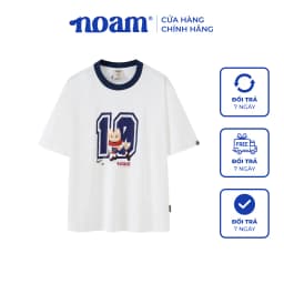 Thumbnail Áo thun Form rộng NOAM Ice Hockey Player Unisex 100% Cotton - Màu trắng 1