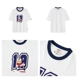 Thumbnail Áo thun Form rộng NOAM Ice Hockey Player Unisex 100% Cotton - Màu trắng 2
