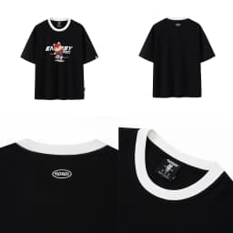 Thumbnail Áo thun Form rộng NOAM Nafox Playmaker Unisex 100% Cotton - Màu đen/trắng/be 2