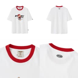 Thumbnail Áo thun Form rộng NOAM Nafox Playmaker Unisex 100% Cotton - Màu đen/trắng/be 3