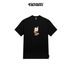 Thumbnail Áo thun Form rộng NOAM Nafox Naive Unisex 100% Cotton - Màu đen/trắng 2