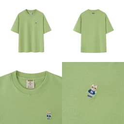 Thumbnail Áo thun Form rộng NOAM Teeny Homie Unisex 100% Cotton - Màu Hồng/Xanh lá/Xanh dương/Tím/Be 2