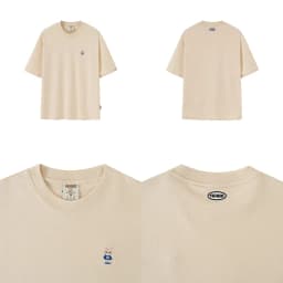 Thumbnail Áo thun Form rộng NOAM Teeny Homie Unisex 100% Cotton - Màu Hồng/Xanh lá/Xanh dương/Tím/Be 4
