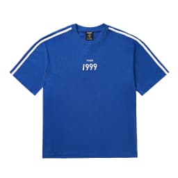 Thumbnail Áo thun Form rộng NOAM Triple Stripes Unisex 100% Cotton - Màu đen/trắng/xanh 4