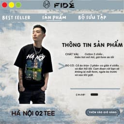 Thumbnail Áo thun địa danh phông unisex nam nữ form rộng ulzzang HÀ NỘI 02 2