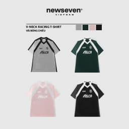 Thumbnail Áo Thun Jersey Cổ V NEWSEVEN V-Neck Racing T-Shirt AT.380 1