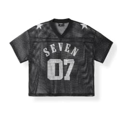 Thumbnail Áo thun jersey lưới cổ V NEWSEVEN Boxy Mesh T-shirt NAT.455 3