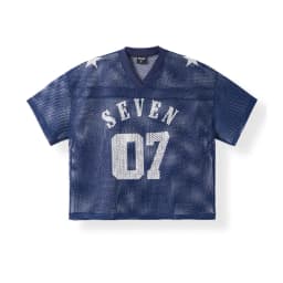 Thumbnail Áo thun jersey lưới cổ V NEWSEVEN Boxy Mesh T-shirt NAT.455 4