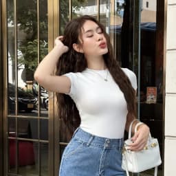 Thumbnail Áo thun KAYLIN Basic form ôm body chất vải thun gân co giản mát mẻ - N2116 2