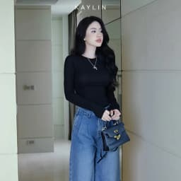 Thumbnail Áo thun KAYLIN tay dài form Basic chất vải thun giấy mềm mỏng nhẹ thoáng mát phong cách - N2305 2