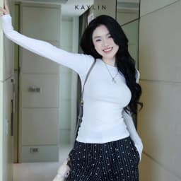Thumbnail Áo thun KAYLIN tay dài form Basic chất vải thun giấy mềm mỏng nhẹ thoáng mát phong cách - N2305 3