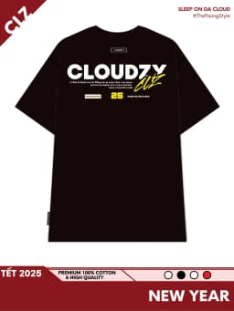 Thumbnail Áo thun local brand nữ nam unisex basic tay lỡ thun form rộng 100% cotton oversize Cloudzy NEW YEAR 1