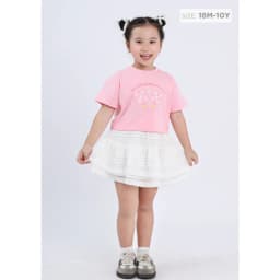 Thumbnail Áo thun lửng form rộng bé gái BAA BABY, áo croptop in họa tiết unicorn cho bé từ 1 tuổi - 10 tuổi -AT33N 2