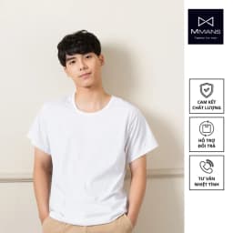 Thumbnail Áo thun nam basic MMANS không cổ dáng ôm body sợi tự nhiên siêu mát lạnh 1