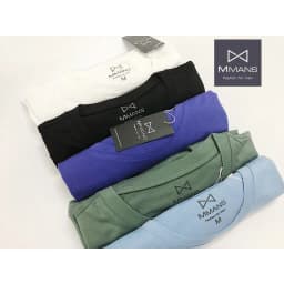 Thumbnail Áo thun nam basic MMANS không cổ dáng ôm body sợi tự nhiên siêu mát lạnh 3