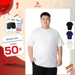 Thumbnail Áo Thun Nam Bigsize 80-140kg AKYOO Cao Cấp, Chất Liệu Cotton Co Giãn, Thoáng Mát- AT DEN SP-AT THAN SP-AT CHIM-THAN 1