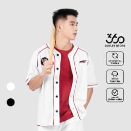 Thumbnail Áo thun nam bóng chày thương hiệu 660 Boutique jersey hình thêu dày dặn form oversize áo sơ mi unisex - SHNTK416 1