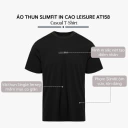 Thumbnail Áo thun nam cổ tròn 4MEN AT158, in chữ, vải cotton dày dặn, thấm mồ hôi, co giãn, thoáng mát 3