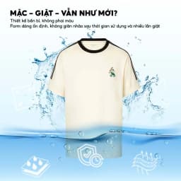 Thumbnail Áo thun nam cổ tròn Batsman, tay ngắn, vải cotton thoáng mát, thấm hút tốt, logo thêu, phối sọc tay 4