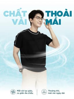 Thumbnail Áo thun nam cổ tròn DIAGO vải Cotton Pique dày dặn, thanh lịch, trẻ trung - HUSSIO 2