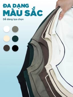 Thumbnail Áo thun nam cổ tròn DIAGO vải Cotton Pique dày dặn, thanh lịch, trẻ trung - HUSSIO 4