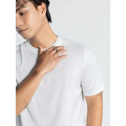 Thumbnail Áo thun nam cổ tròn form CASUAL FIT CS1210BC169 chất cotton thoáng mát, áo phông nam trơn công nghệ seamless đứng form 1
