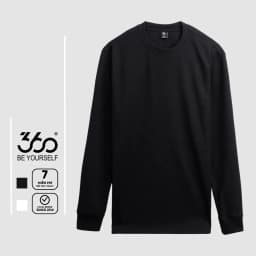 Thumbnail Áo thun nam cổ tròn tay dài 360 Boutique áo thu đông nam trơn trắng đen chất liệu mềm mại - ATDOL527 1