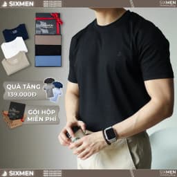 Thumbnail Áo thun nam cotton SIXMEN cổ tròn TSHIRT BASIC tay ngắn, vải cotton cao cấp, thoáng mát, thanh lịch 1