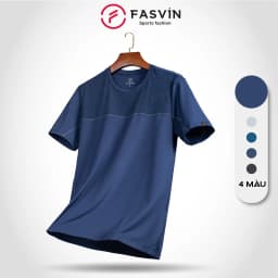 Thumbnail Áo Thun Nam FASVIN Vải COOLMAX Mềm Mát Co Giãn chất đẹp Hàng Nhà Máy TS23572.1.HN 1