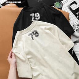 Thumbnail Áo thun nam Heboz wash viền 2M, áo phông nam in chữ form boxy cao cấp - 00002682 4