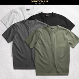 Thumbnail Áo Thun Nam Henley Cổ Điển DUSTYMAN - Vải 100% Cotton - Form Regular Fit 1