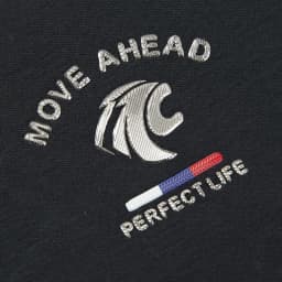 Thumbnail Áo thun nam HLA đen cổ V logo thêu Move Ahead chất liệu mềm mại, thoáng mát 4