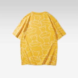 Thumbnail Áo thun nam HLA ngắn tay in họa tiết gấu dễ thương Cute bear vải cotton lạnh mềm mại, thoáng mát 2