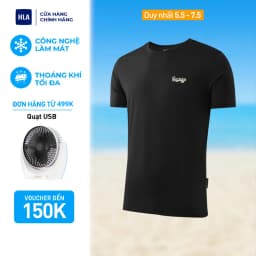 Thumbnail Áo thun nam HLA Sportsday co giãn logo nổi bật, thấm hút nhanh, thoáng khí thoải mái vận động 1