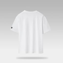 Thumbnail Áo thun nam HLA tay ngắn in hoạ tiết Tiger Luck vải cotton lạnh mềm mại, thoáng mát màu trắng/đen 2