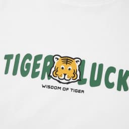 Thumbnail Áo thun nam HLA tay ngắn in hoạ tiết Tiger Luck vải cotton lạnh mềm mại, thoáng mát màu trắng/đen 4