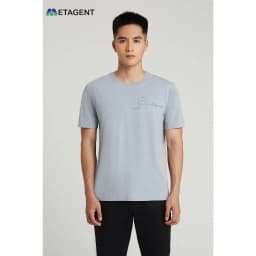 Thumbnail Áo thun nam in họa tiết dáng Regular Metagent MS 57E3586 4