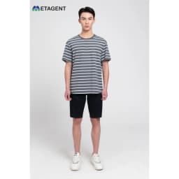 Thumbnail Áo thun nam kẻ ngang dáng oversize Metagent MS 57E3660 1