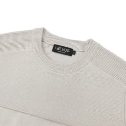 Thumbnail Áo thun nam LEN DỆT KIM cotton cao cấp Mix Ribbed T-shirt thiết kế ôm dáng lịch lãm LEEVUS AT30 2