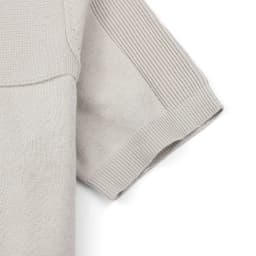 Thumbnail Áo thun nam LEN DỆT KIM cotton cao cấp Mix Ribbed T-shirt thiết kế ôm dáng lịch lãm LEEVUS AT30 3