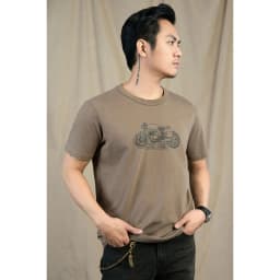 Thumbnail Áo Thun Nam Motorcycle Dustyman, Vải 100% Cotton Cao Cấp,Hình In Cổ Điển,Form Regular Fit 2