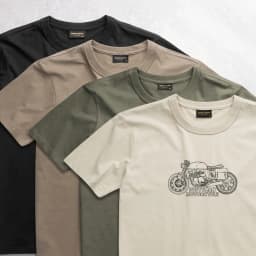 Thumbnail Áo Thun Nam Motorcycle Dustyman, Vải 100% Cotton Cao Cấp,Hình In Cổ Điển,Form Regular Fit 3